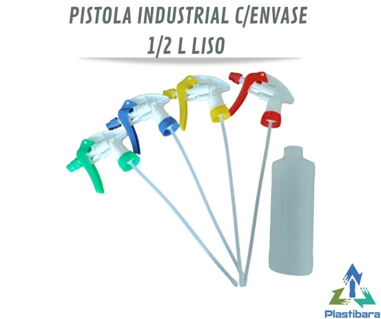 PISTOLA ATOMIZADORA INDUSTRIAL CON ENVASE 1/2L LISO