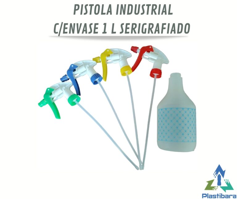 PISTOLA ATOMIZADORA INDUSTRIAL CON ENVASE 1L SERIGRAFIADO
